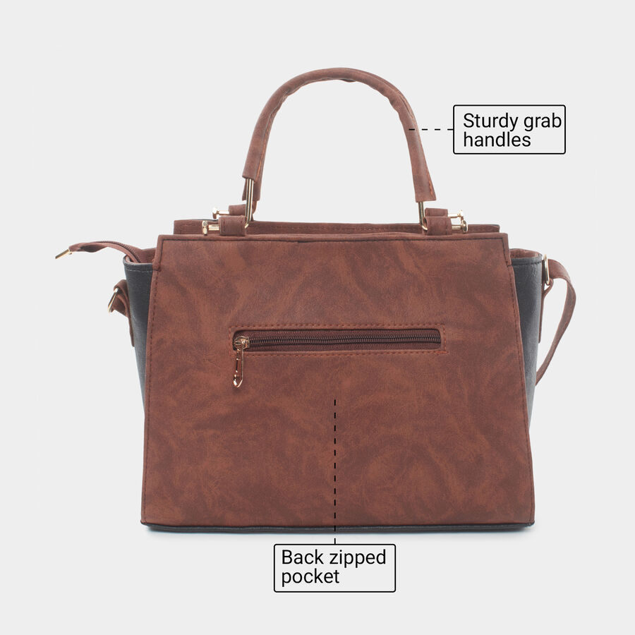 Women Solid Tan Handbag, , large image number null