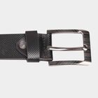 Men's Black Leather Casual Belt, , small image number null