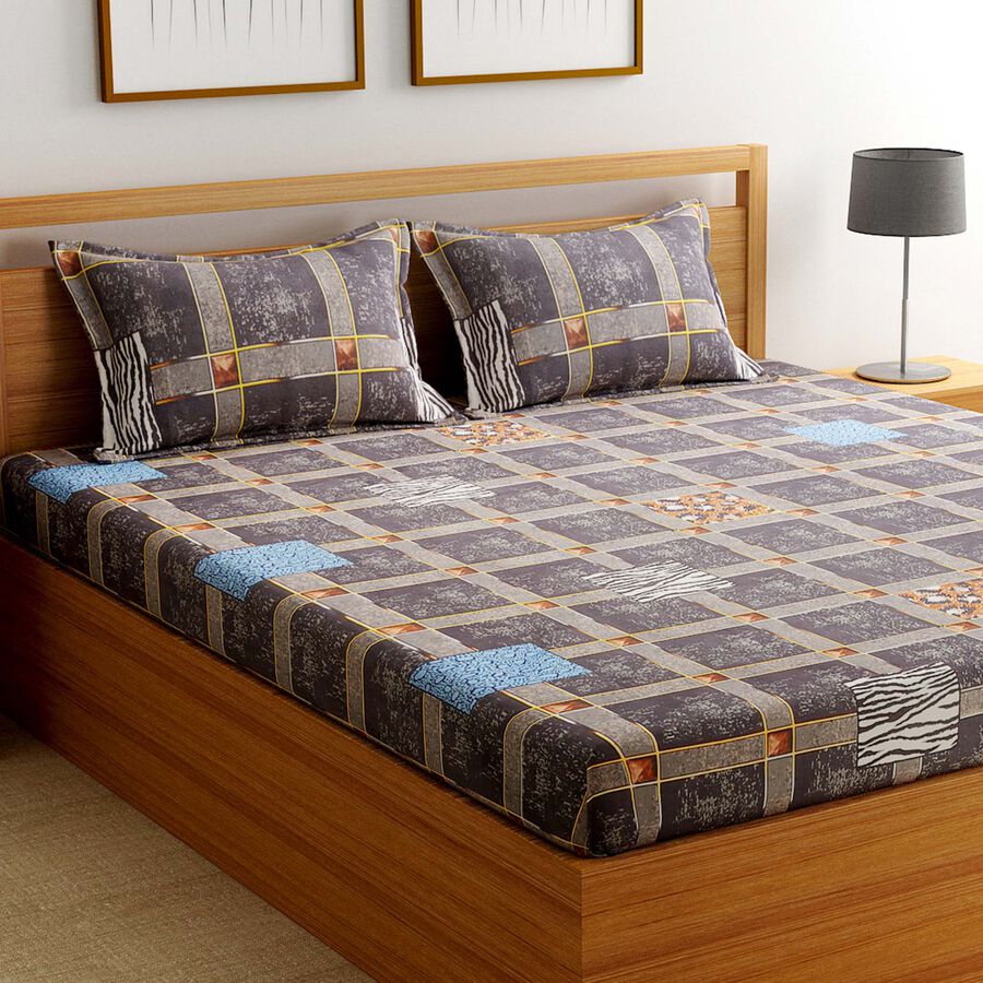 Double Bedsheet with 2 Pillow Covers, , large image number null