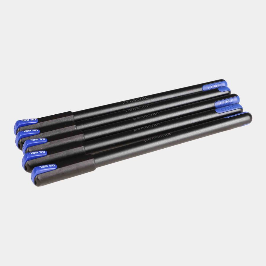 Blue Gel Pen Set of 5, , large image number null