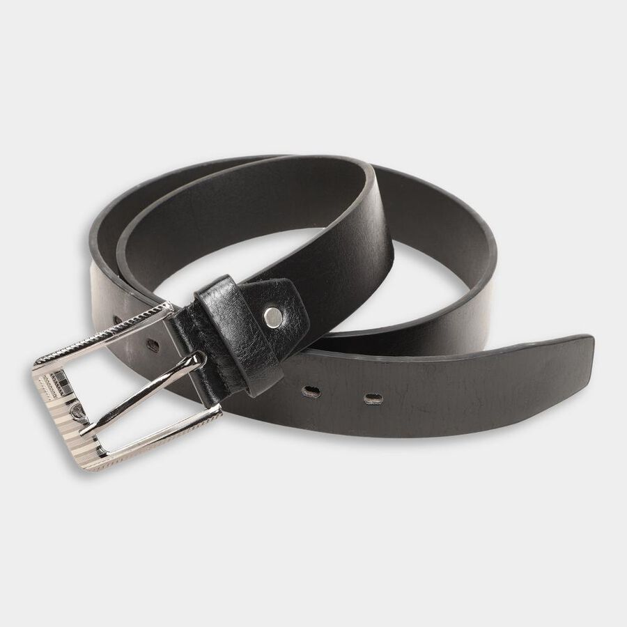 Men's Black Polyurethane Formal Belt, , large image number null