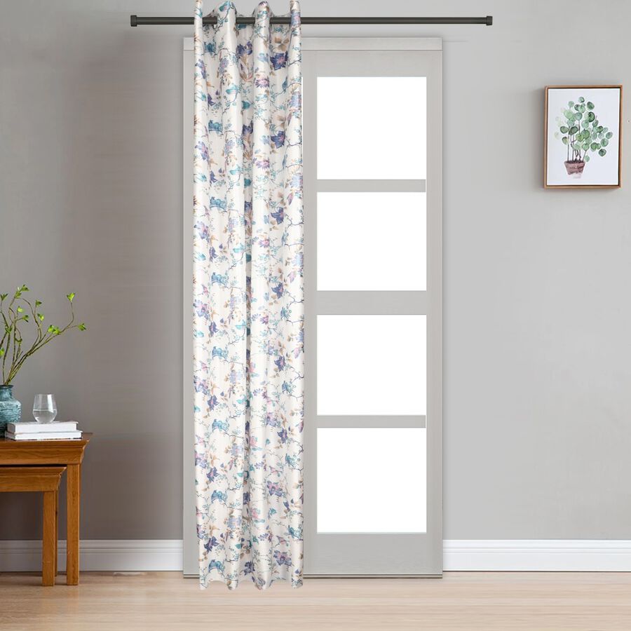 9ft. Light Blue Microfiber Long Door Curtain, , large image number null
