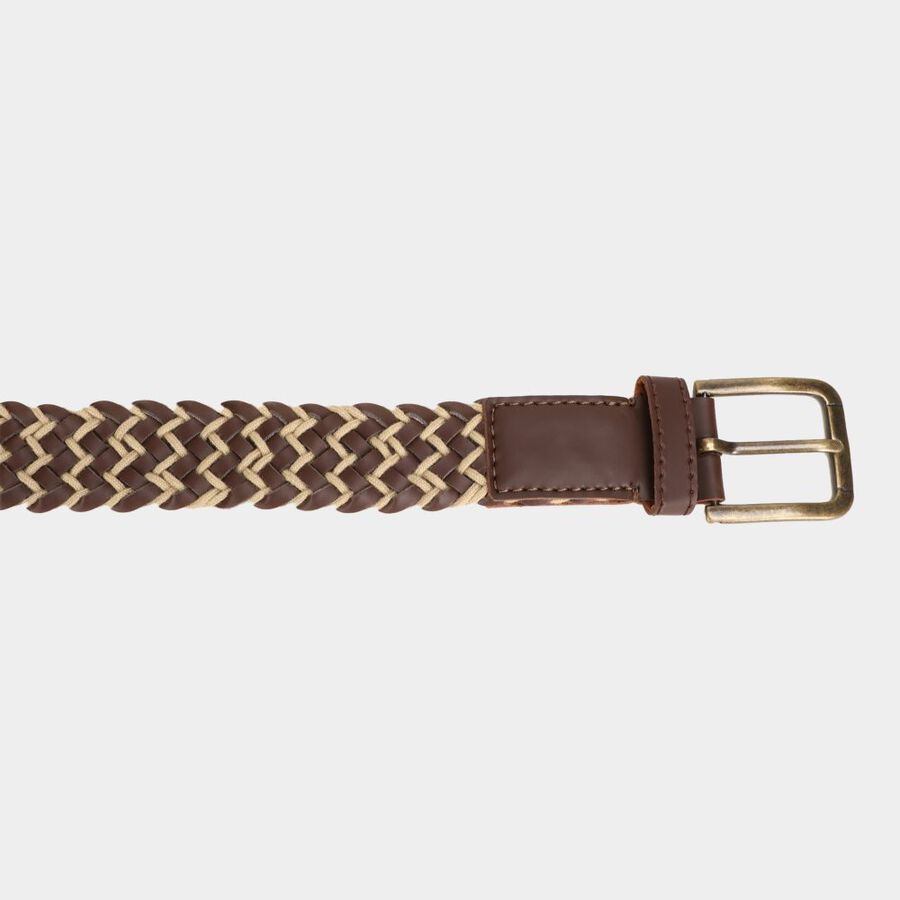 Men's Brown Canvas Casual Belt, , large image number null