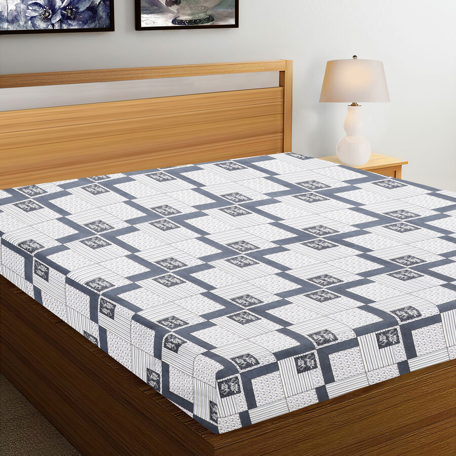 120 GSM Grey Polyester Double Bedsheet, , large image number null