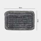 Grey Stripe Microfiber Bath Mat, , small image number null
