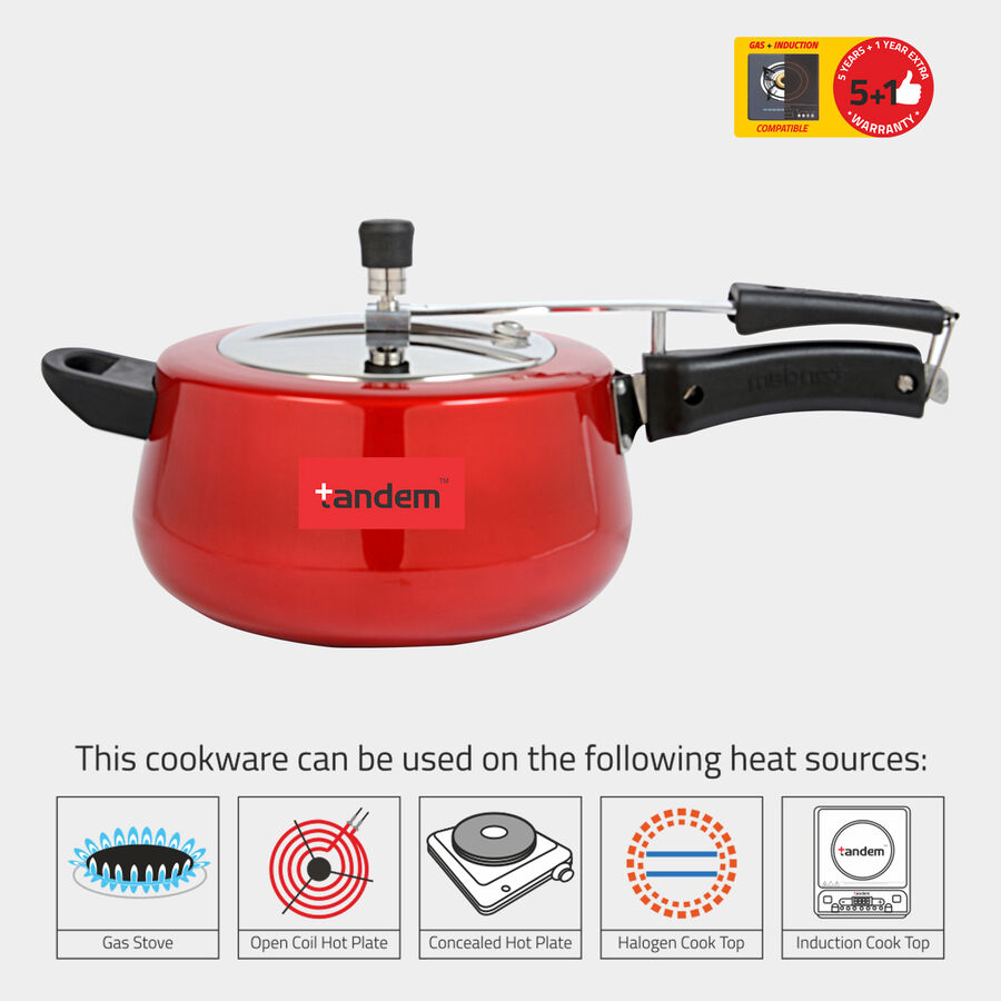5 L Induction Pressure Cooker, Aluminium, , large image number null