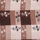Brown Floral Microfiber Single Bedsheet, , small image number null