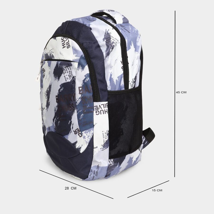 Women's Blue Fabric Backpack, , large image number null