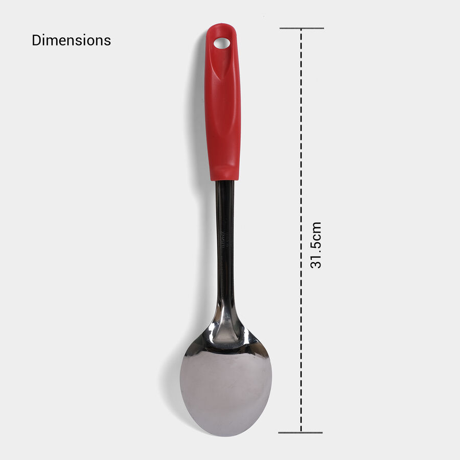 Stainless Steel Serving Spoon With Plastic Handle, , large image number null