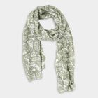 Women's White Viscose Scarf, , small image number null