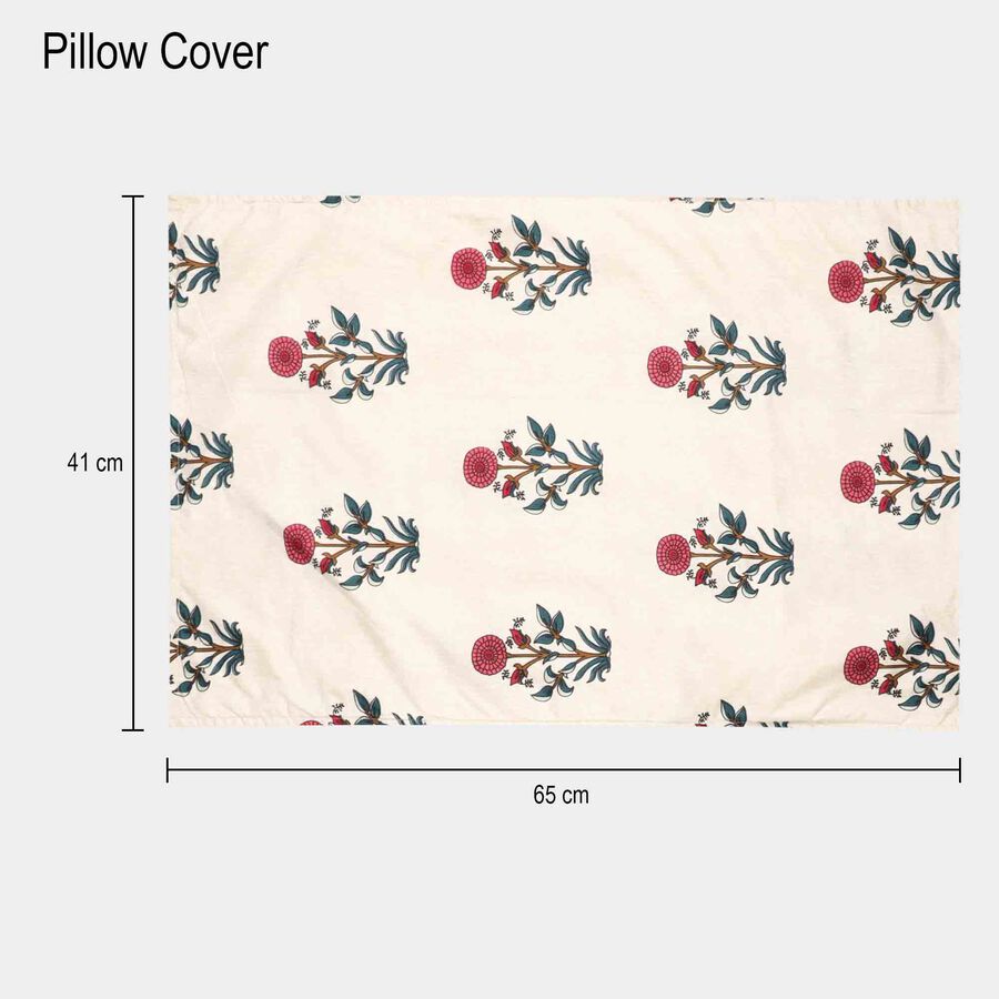Red Microfiber Double Bedsheet with Pillow Cover, , large