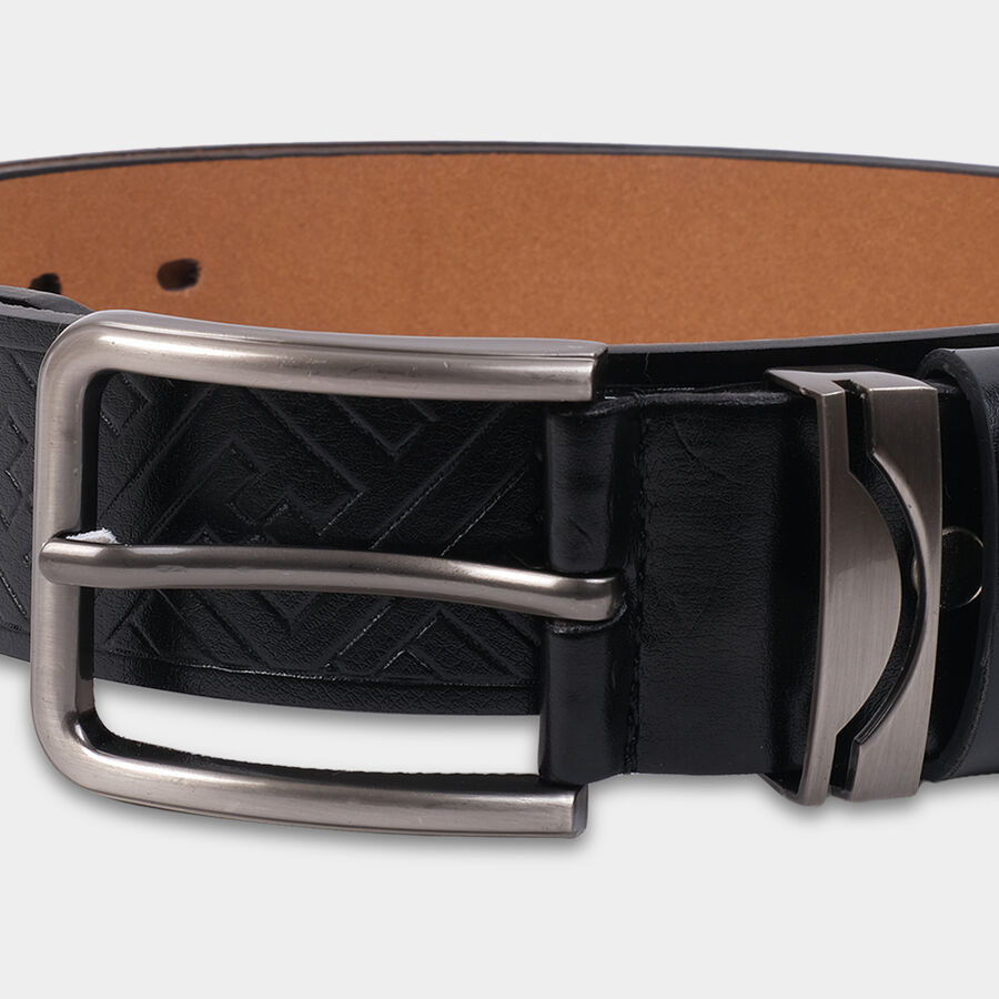 Men's Black Polyurethane Casual Belt, , large image number null
