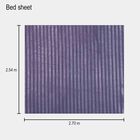 Blue Microfiber Double Bedsheet with Pillow Cover, , small