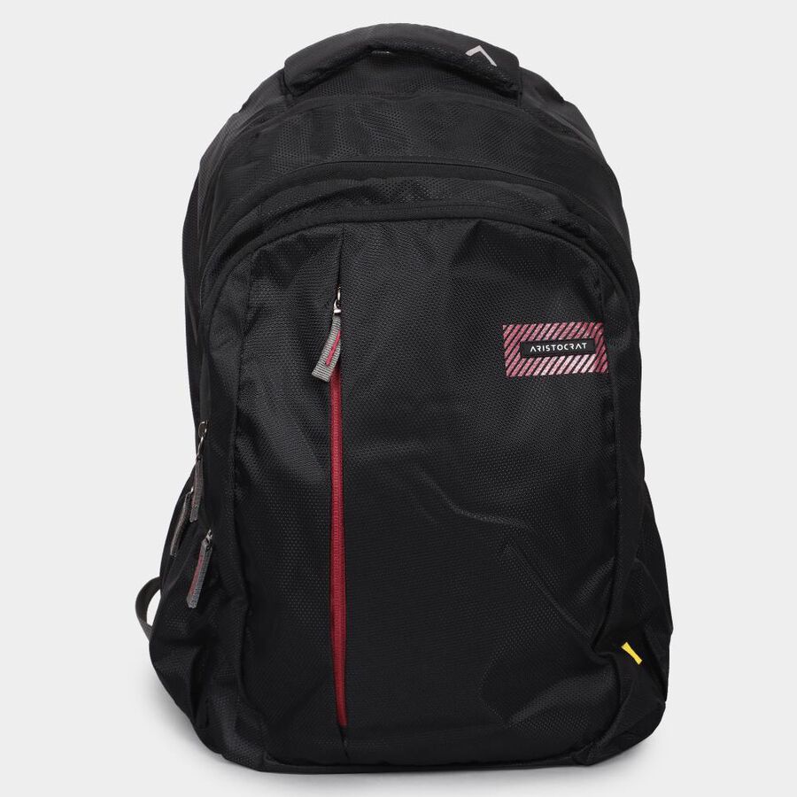 Black Polyester Backpack with Laptop Compartment, 32 L (Approx), , large image number null
