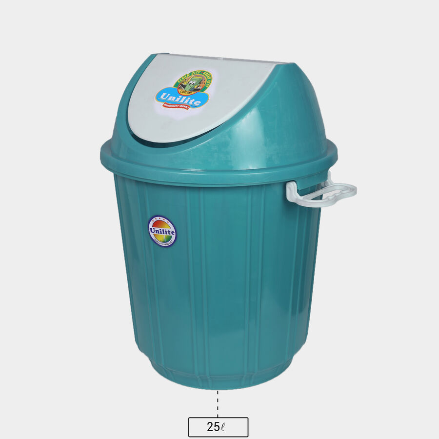 25 L Green Plastic Dustbin, , large image number null