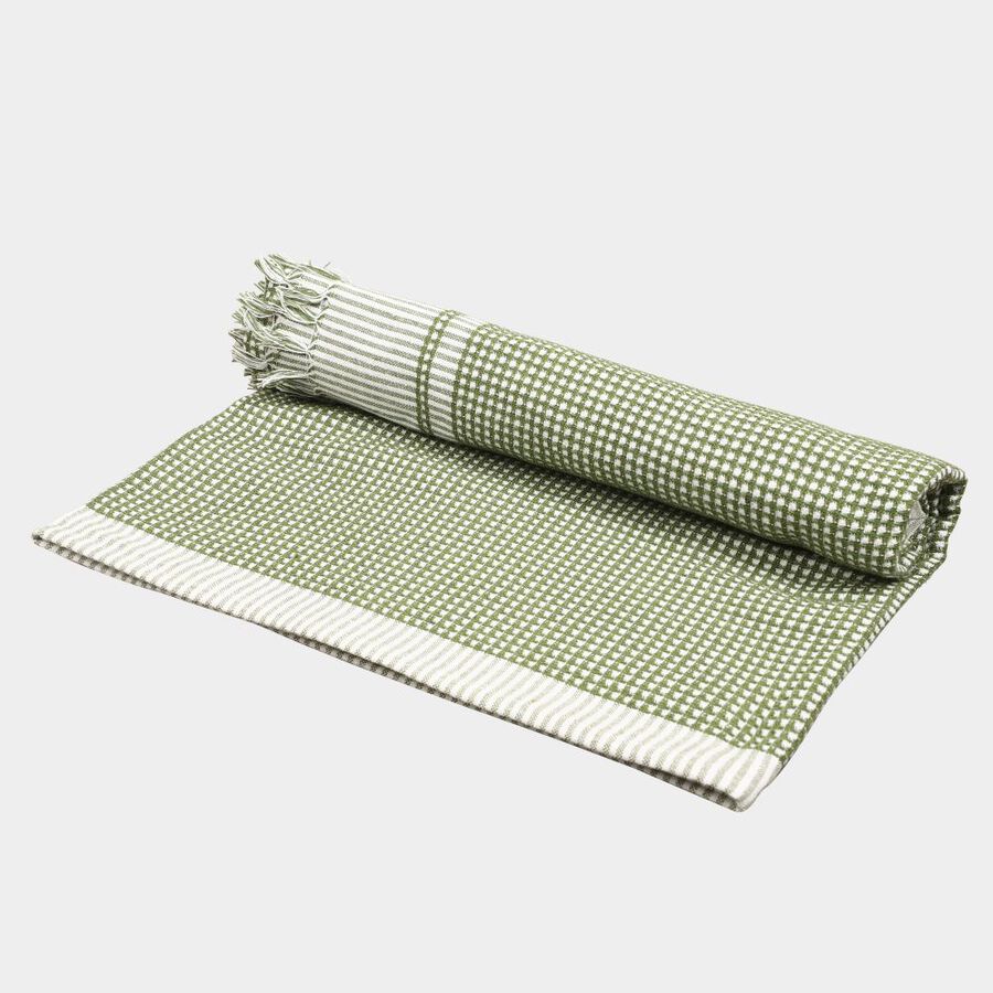 220 GSM Green Cotton Blend Bath Towel, , large