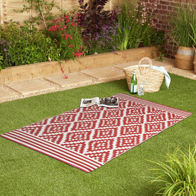 PVC Red Morocan Printed Floor Mat
