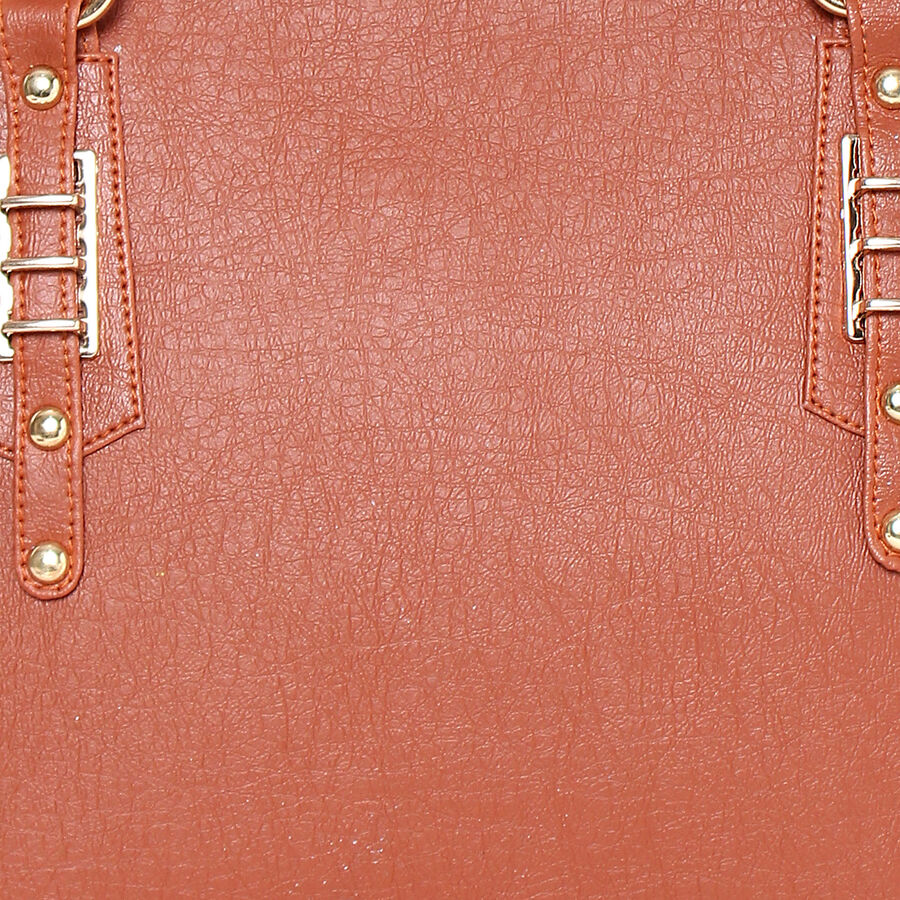 Women's Polyurethane Tote Bag, Embellished, Medium Size, , large image number null