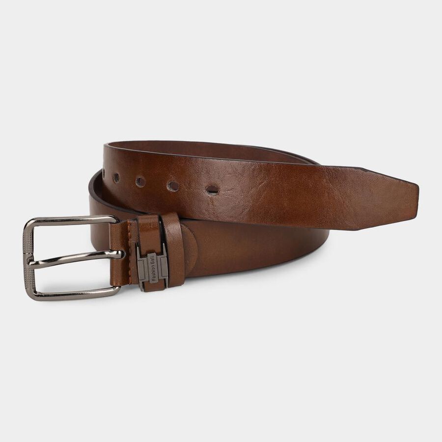 Brown PU Casual Belt, , large