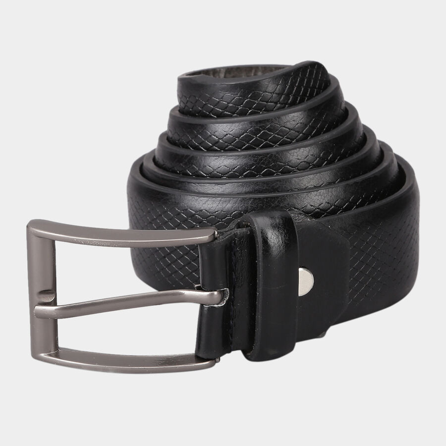 Men's Black Polyurethane Casual Belt, , large image number null