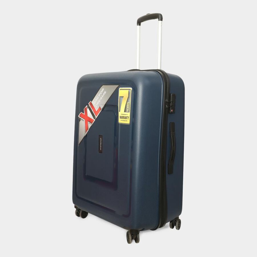 8-Wheel Dark Blue Polypropylene Hard Case Trolley, Large, , large image number null