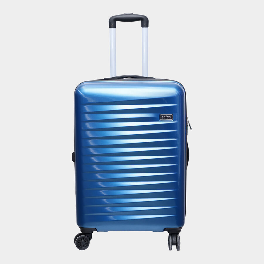 8-Wheel Blue Polycarbonate Hard Case Trolley, Medium, , large image number null