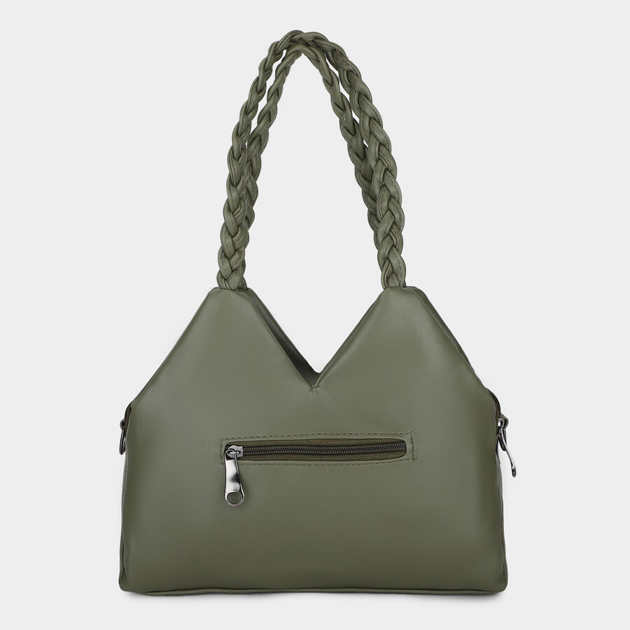 Women's Olive PU Hand Bag , , large