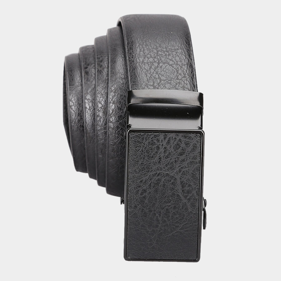 Men's Black Polyurethane Formal Belt, 42 in. Waist, , large image number null