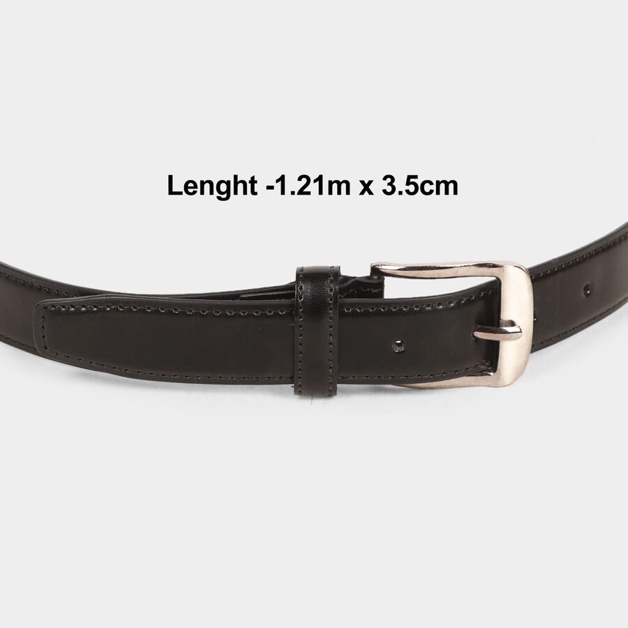 Men's Black Polyurethane Formal Belt, , large image number null