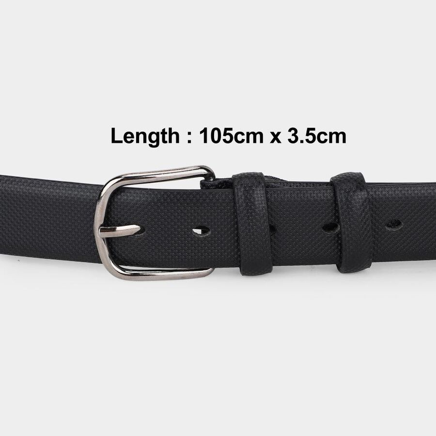 Men's Black Pu Formal Belt, , large