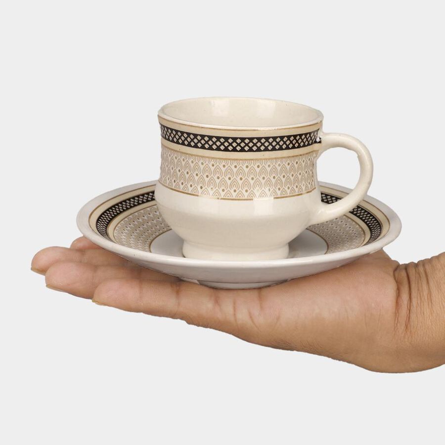 160ml Bone China Cup & Saucer Set of 6, , large