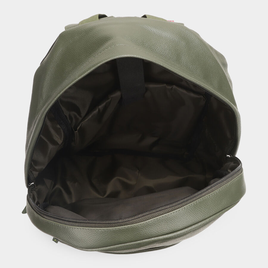 Women's Olive Polyurethane Backpack, , large image number null
