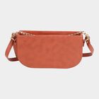Women's Polyurethane Zipper Sling Bag, , small image number null