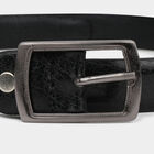 Women's Black Polyurethane Belt, , small image number null