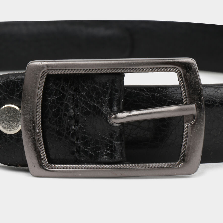 Women's Black Polyurethane Belt, , large image number null