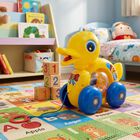 Kid's Yellow Plastic Pull Along, , small