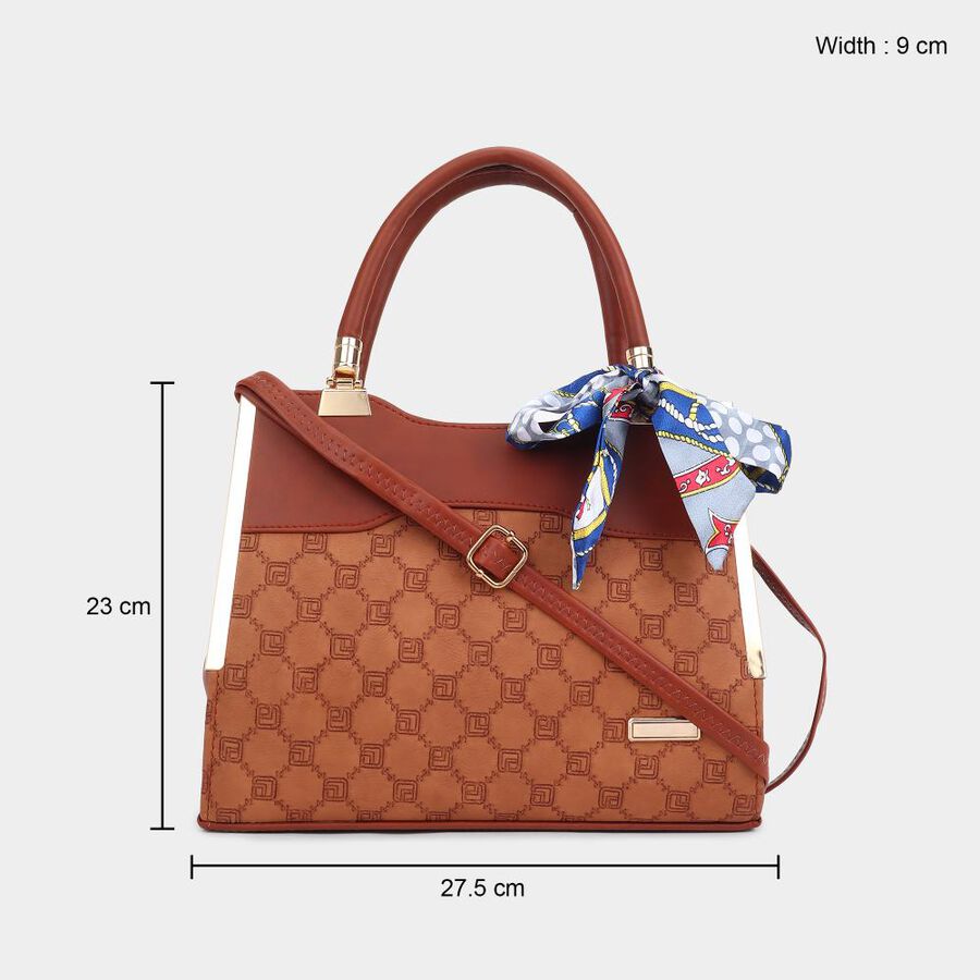 Women's Brown Polyurethane Hand Bag, , large image number null