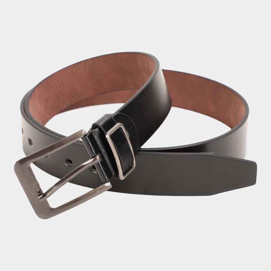 Men's Black Polyurethane Casual Belt, , large