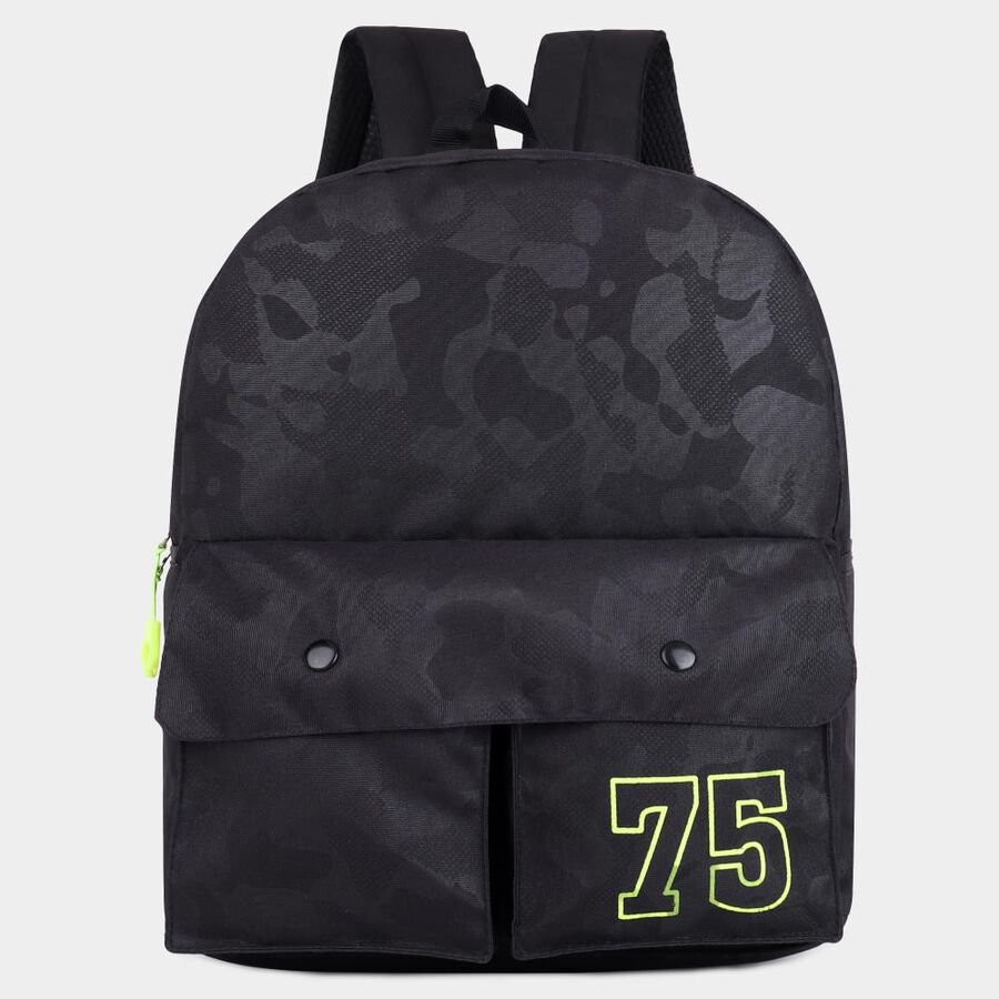 Women's Black Canvas Backpack, , large image number null