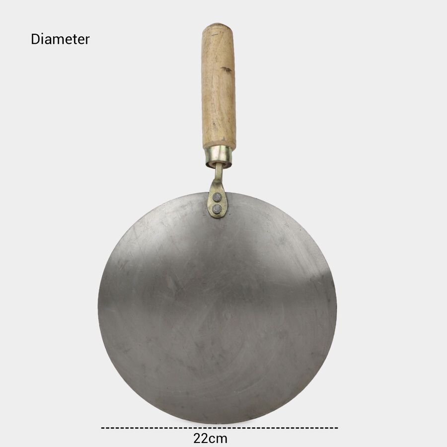 Iron Tawa With Wooden Handle (22cm), , large image number null