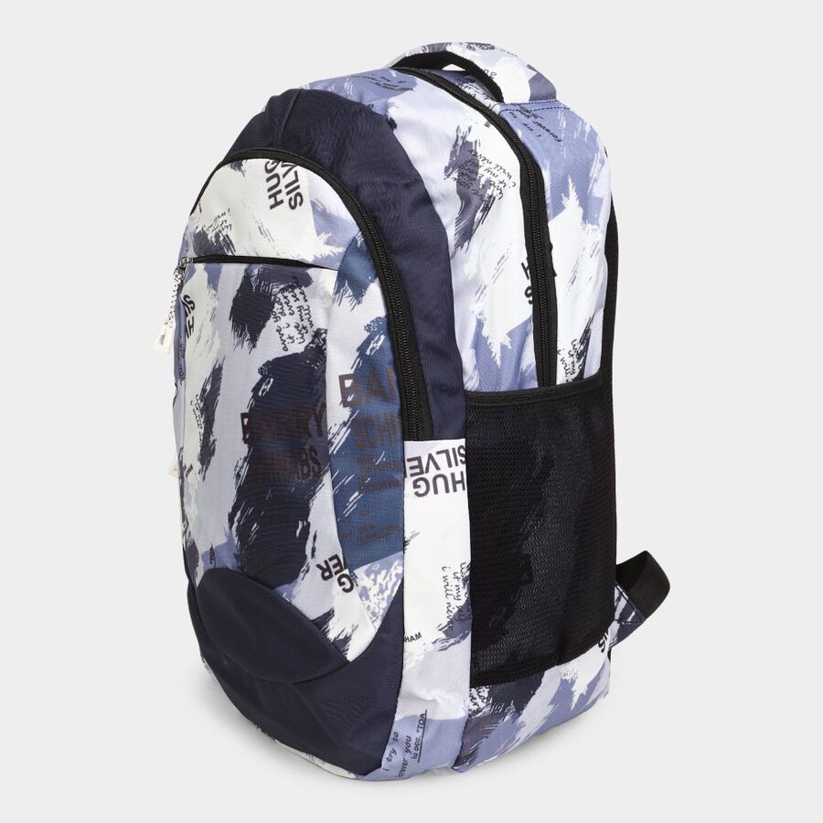 Women's Blue Fabric Backpack, , large image number null