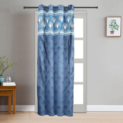 7ft. Dark Blue Polyester Curtain
