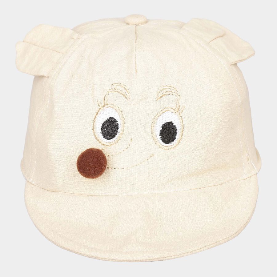 Kids' Off-white Nylon Cap, , large image number null
