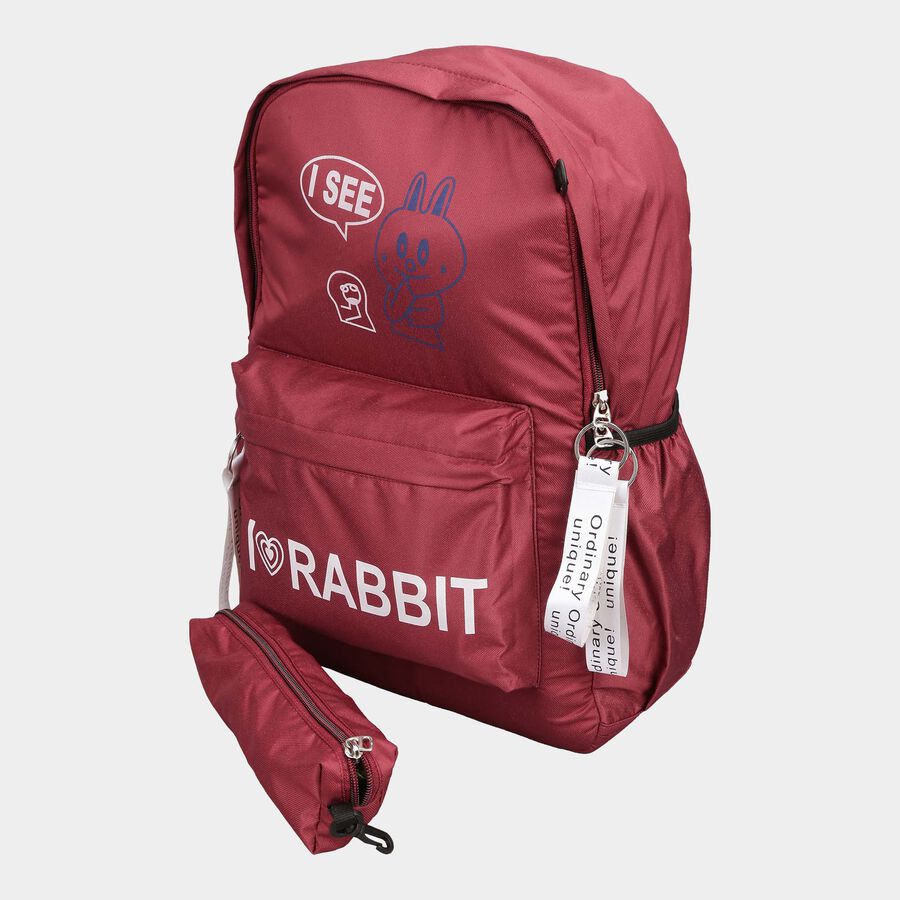 Women's Maroon Polyurethane Backpack, , large image number null