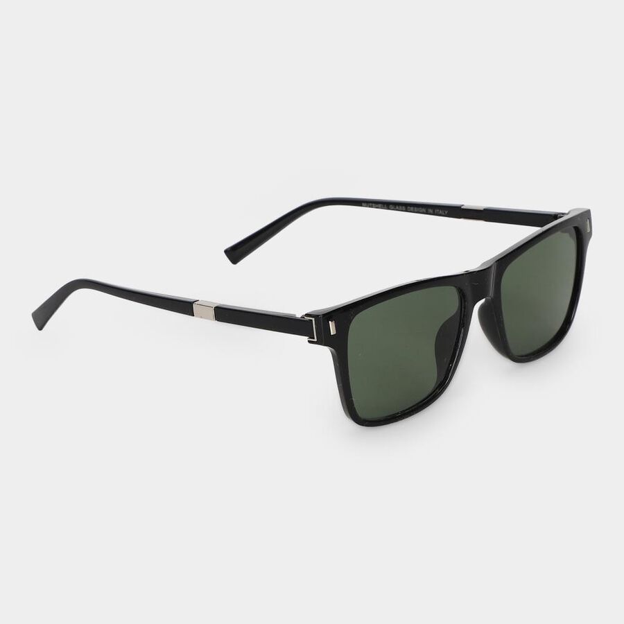 Black Plastic Mens Sunglasses, , large