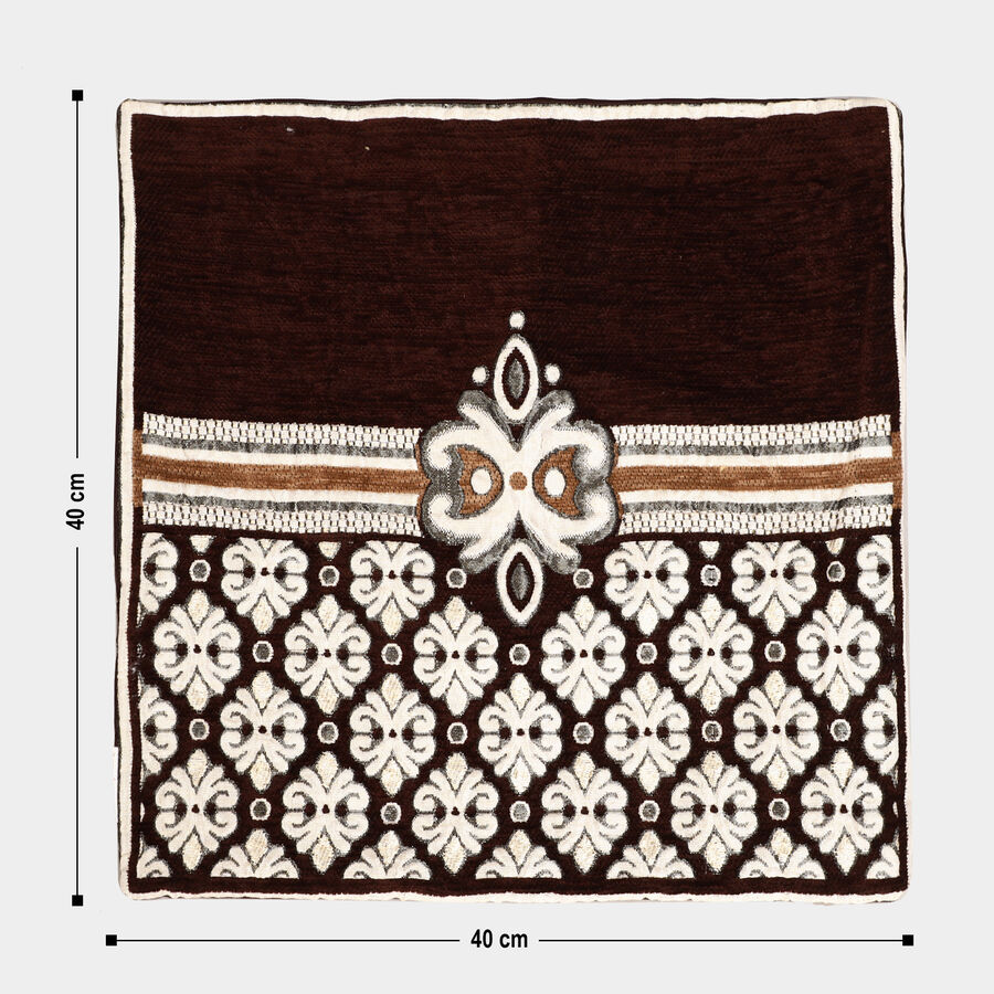 Brown Polyester Cushion Cover, , large image number null