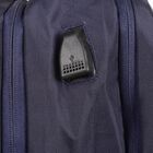 Dark Blue Polyester Backpack with Laptop Compartment and USB Port, , small image number null