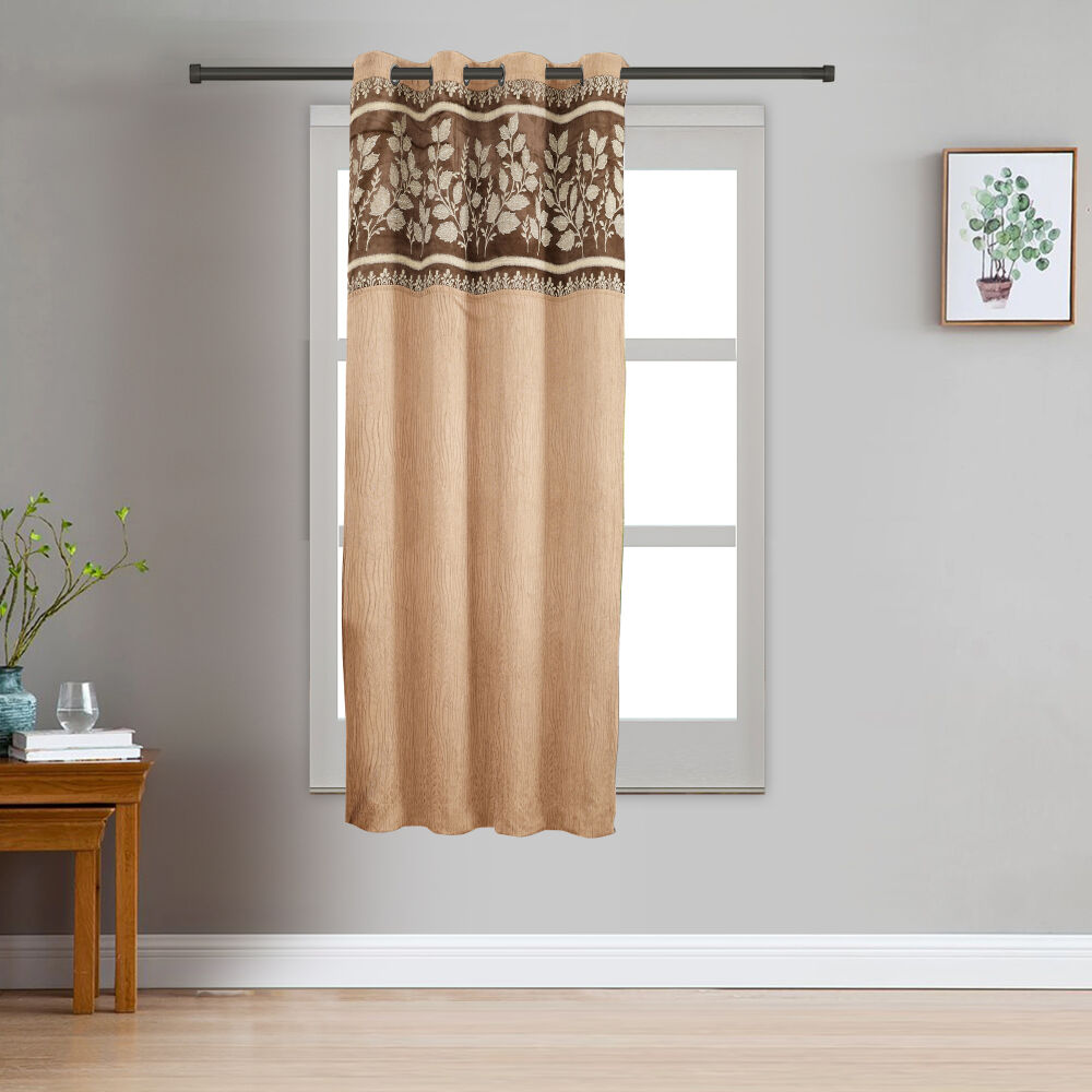 Home Beautiful                         5 ft. Brown Polyester Curtain