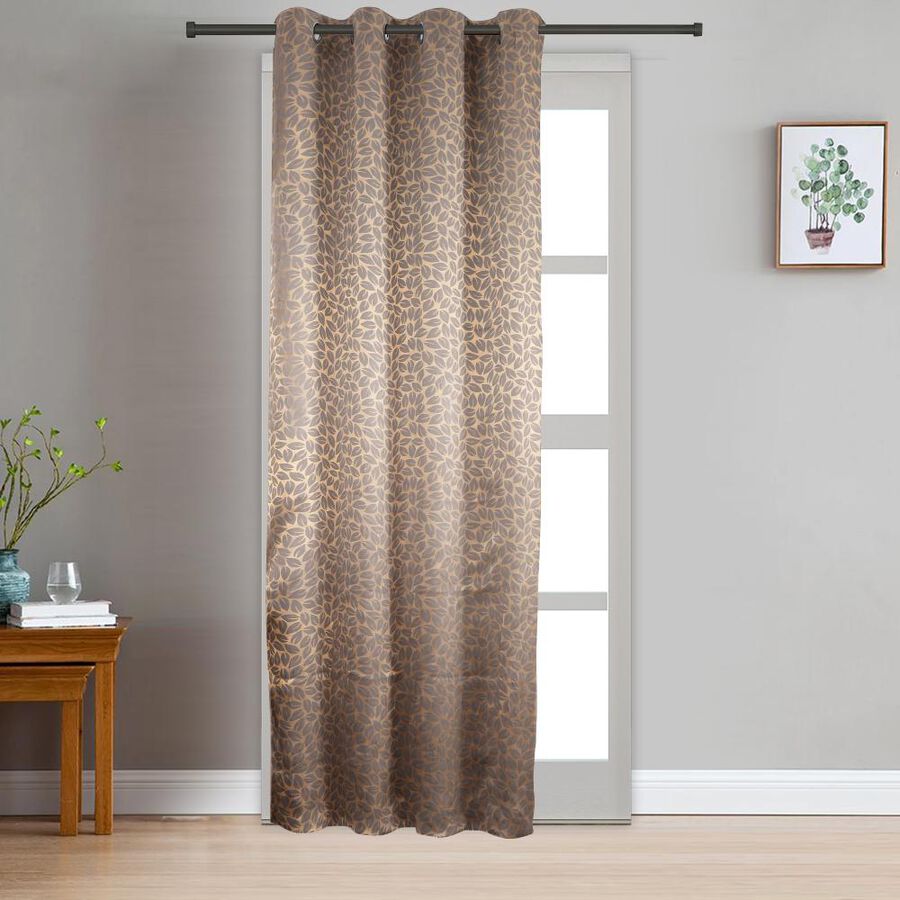 9ft. Living Room Chocolate Brown Blackout Eyelet Curtains, , large image number null