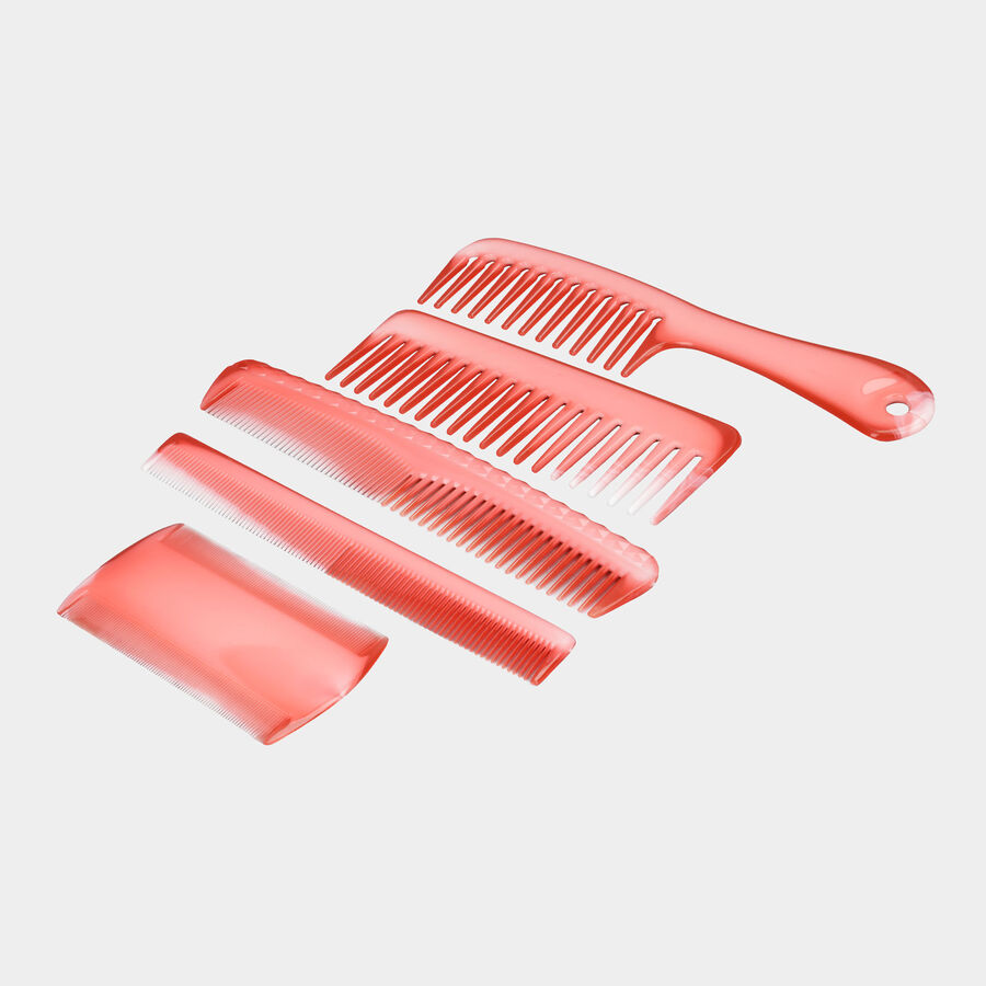 Plastic Hair Comb, Set of 5, , large image number null